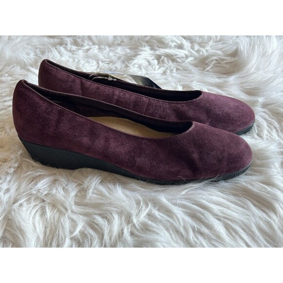 Cobbie Cuddlers Women’s 8W Wide Plum Slip On Suede Comfort Shoes NWT VTG - Picture 9 of 10